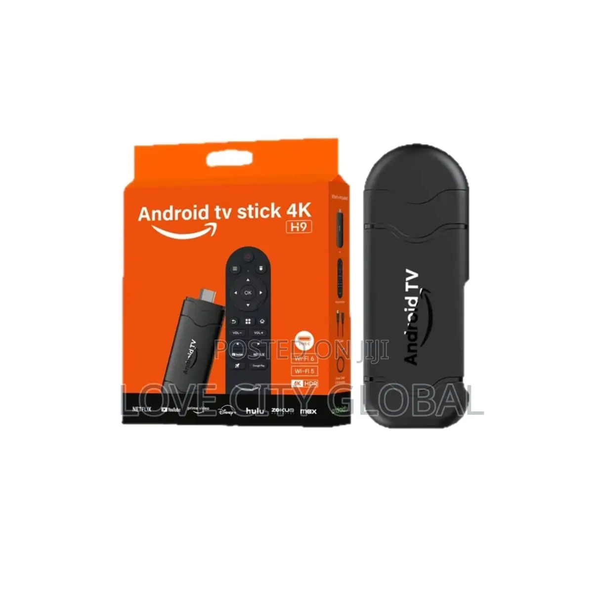 Android Tv Stick H19 Smart Streaming Voice Remote Wi-Fi 6 Full Hdr,