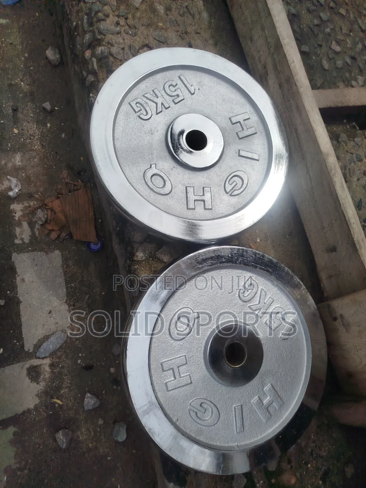 Plate Chrome Dumbbell 30kg 15kg X 2