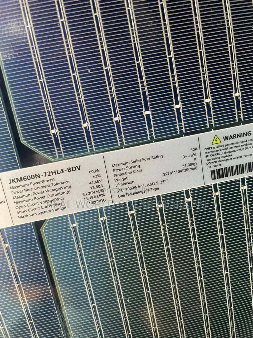 Original Jinko 600w Monocrystalline Solar Panels