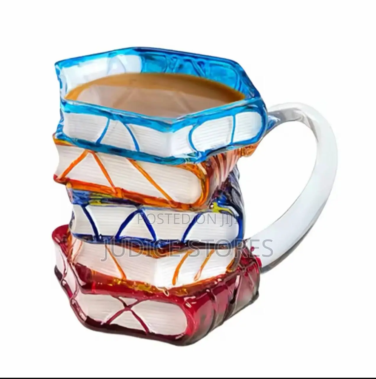Novelty Book Mug Glass Cup Creative 3d Colored