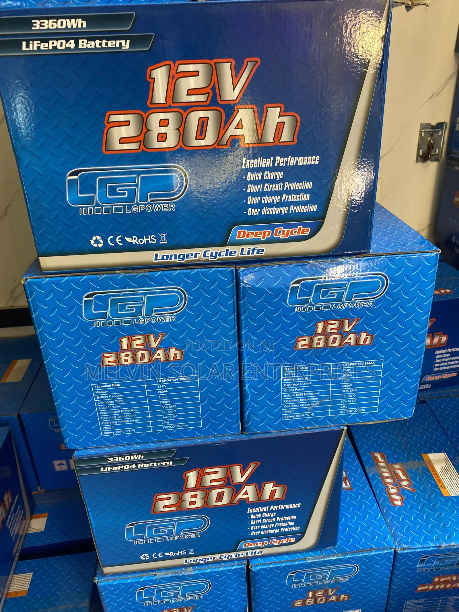 3.3kwh 280ah 12v Lg Power Solar Lithium Ion Batteries Available