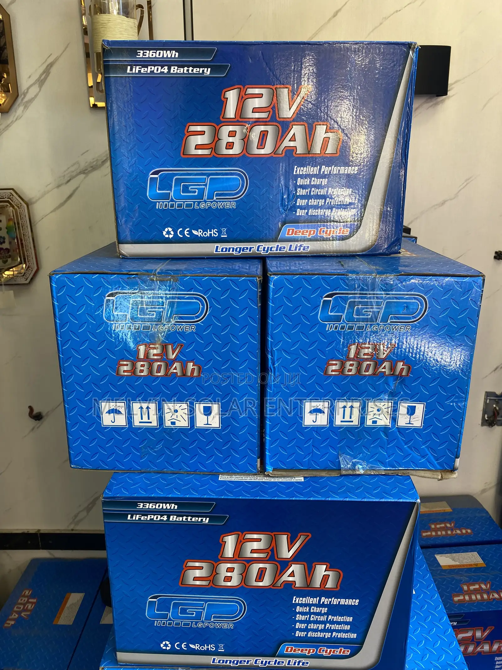 3.3kwh 280ah 12v Lg Power Solar Lithium Ion Batteries Available