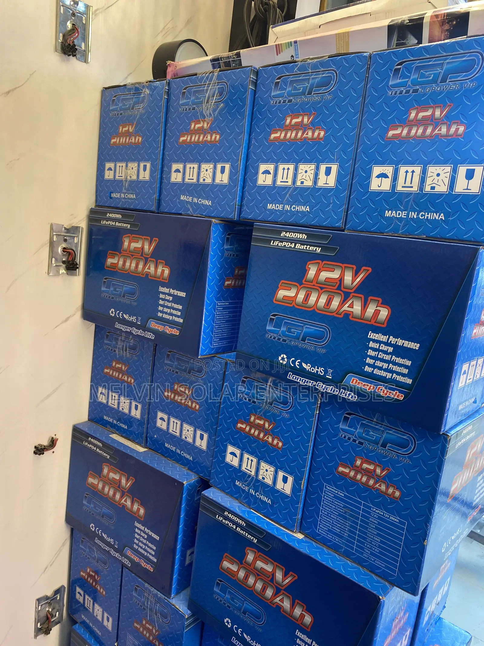 200ah 12v 2.4kwh Lg Power Solar Lithium Ion Phosphate Batteries