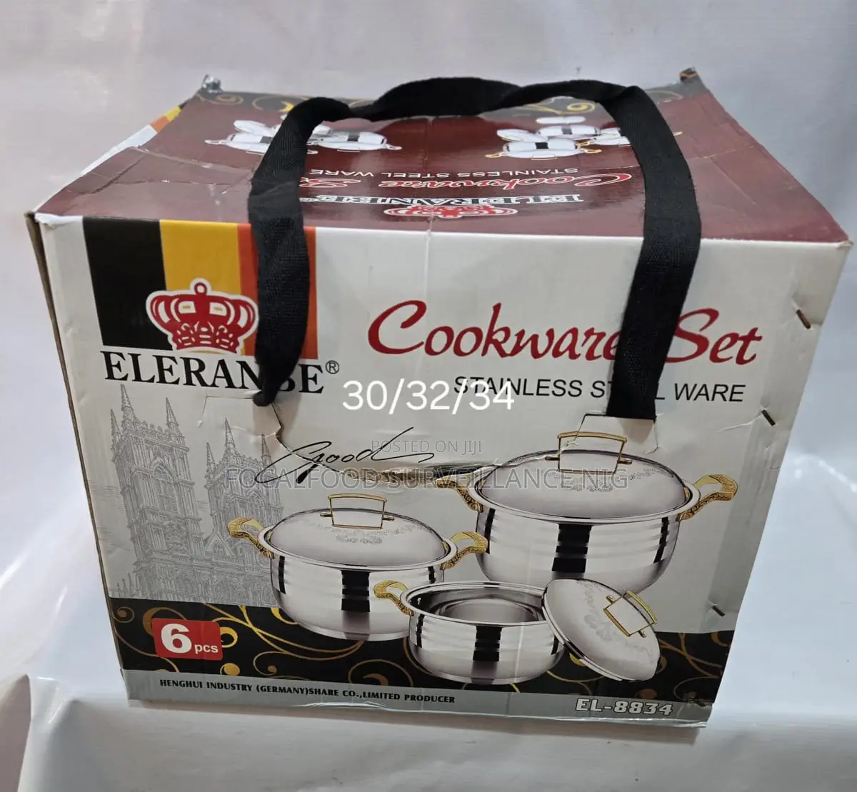 6pc Stainless Steel Cookware Set