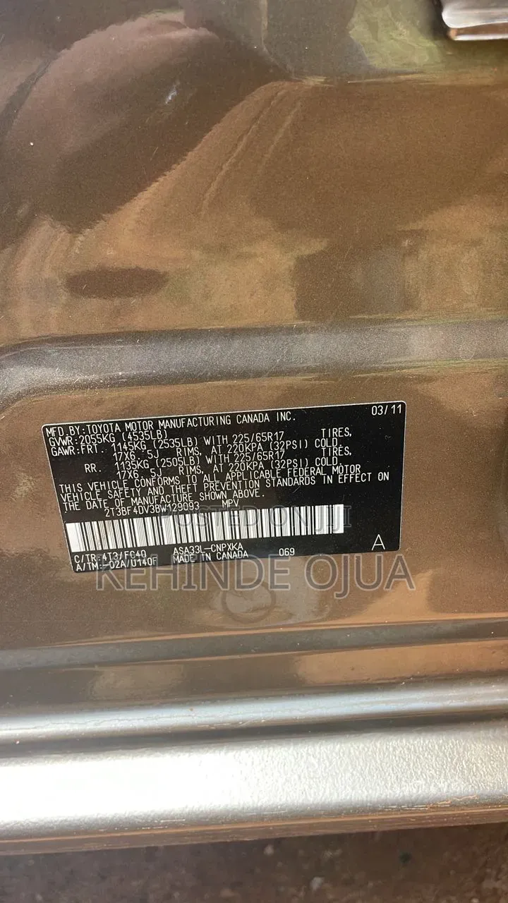 Toyota RAV4 2.5 4x4 2011 Gold