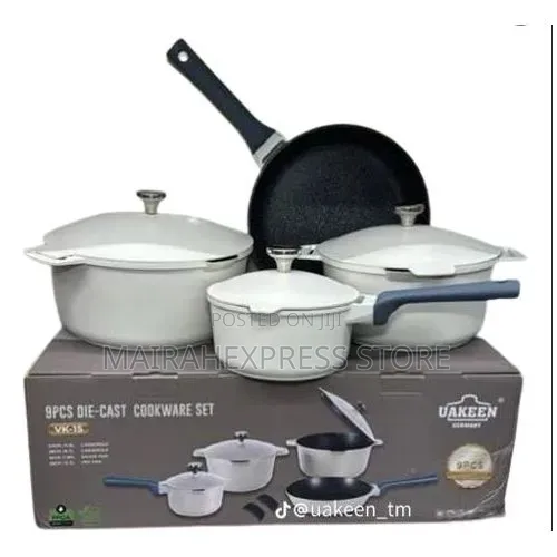 7pcs Uakeen Die Cast Cookware Set T361