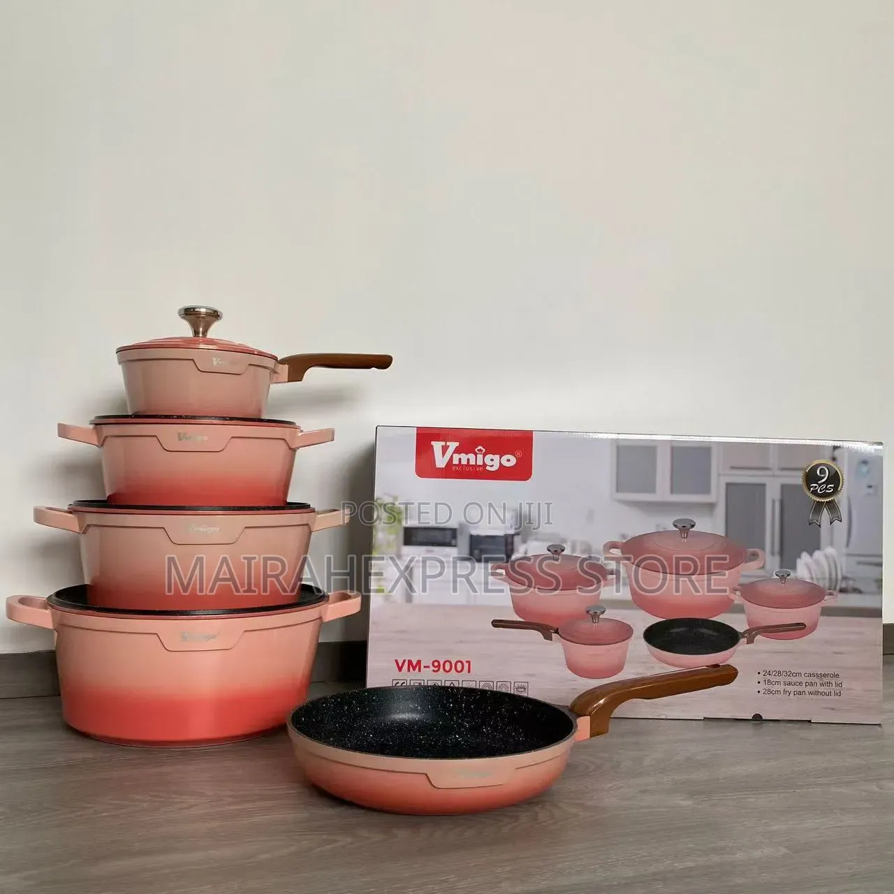 Vmigo 9pcs Heavy Non-Stick Cookware Set