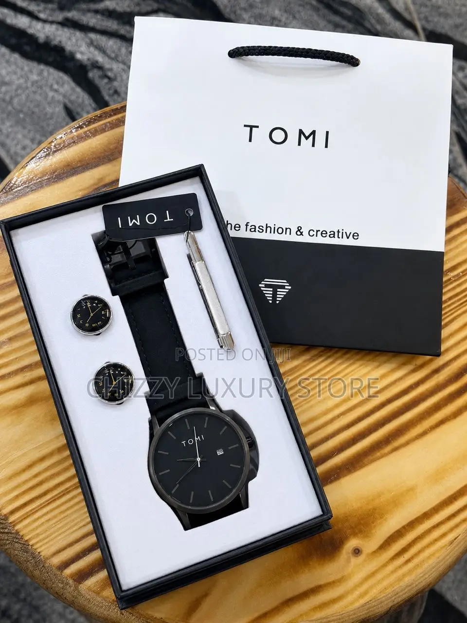 Tomi Quality Men Genuine Leather Wristwatch