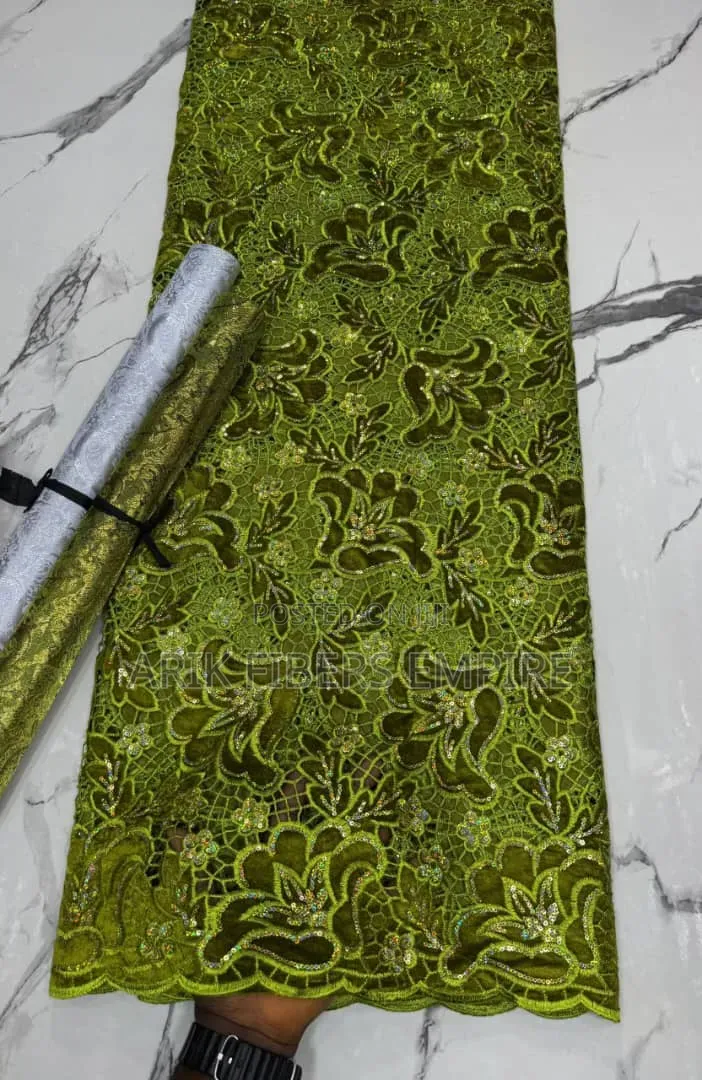 Aso Ebi Velvet Lace Design