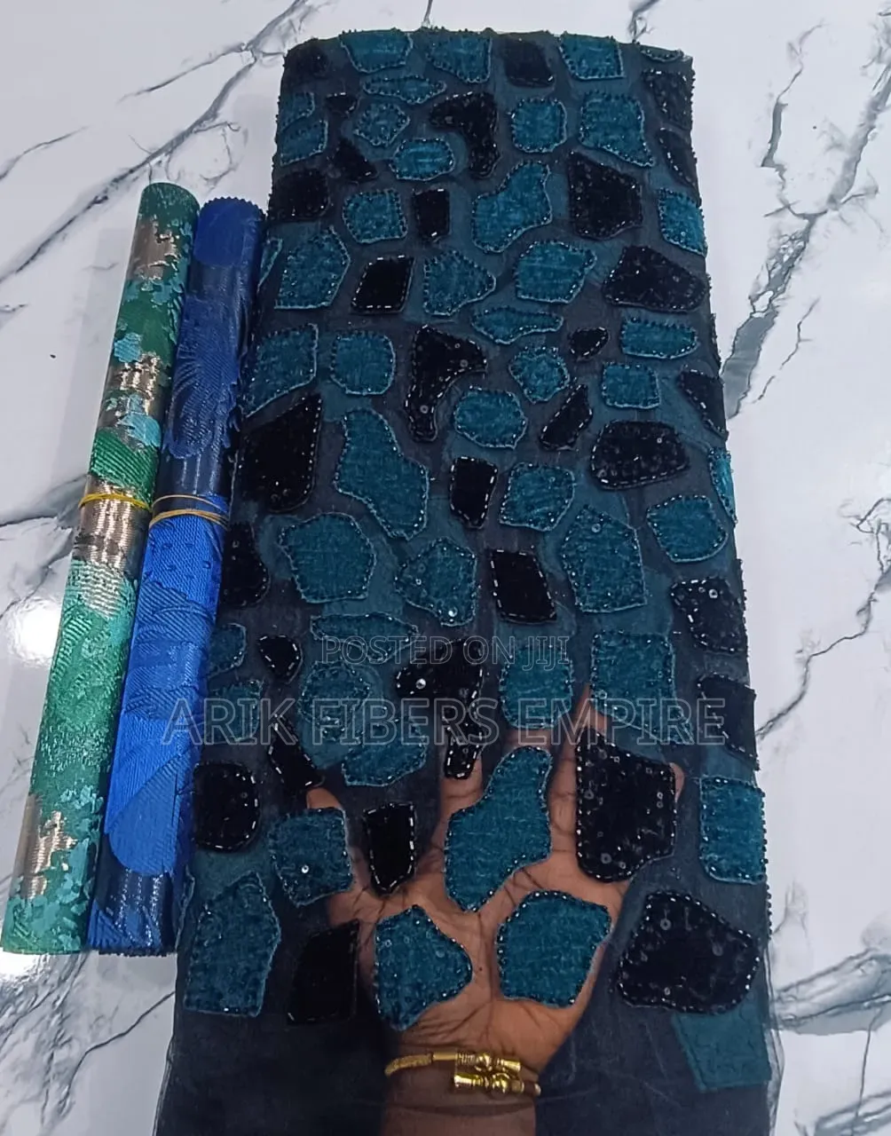 Embroidered Beaded Velvet Lace