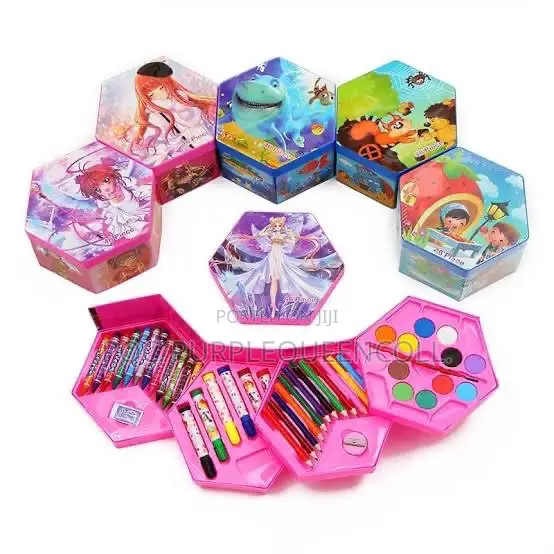 46 Piece Kids Colour Crayon Art Set