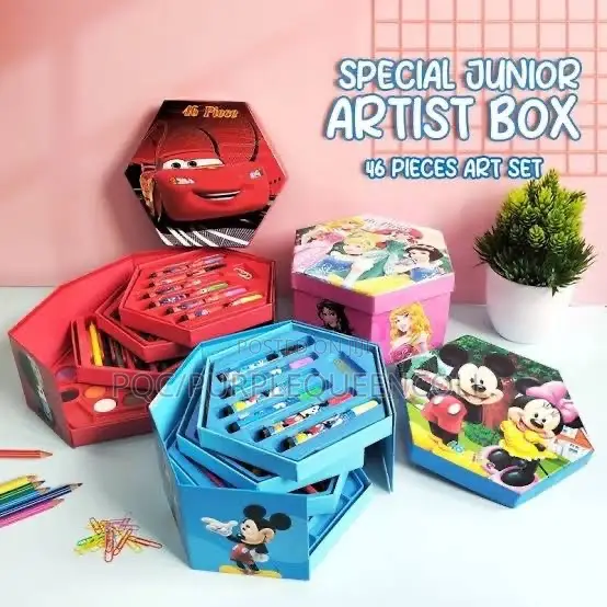 46 Piece Kids Colour Crayon Art Set