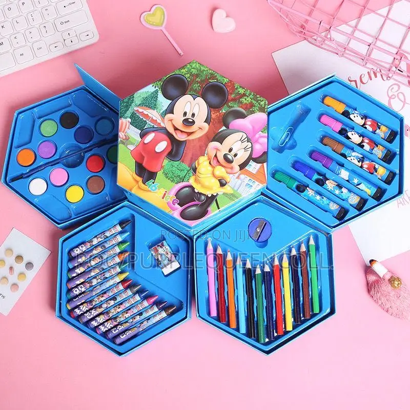 46 Piece Kids Colour Crayon Art Set