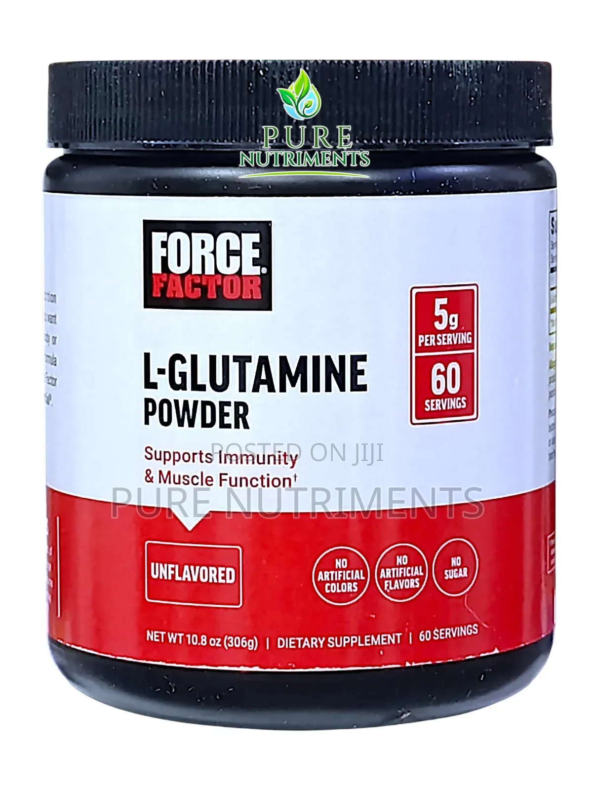 Force Factor L-Glutamine Powder 5g for Gut and Muscle Repair