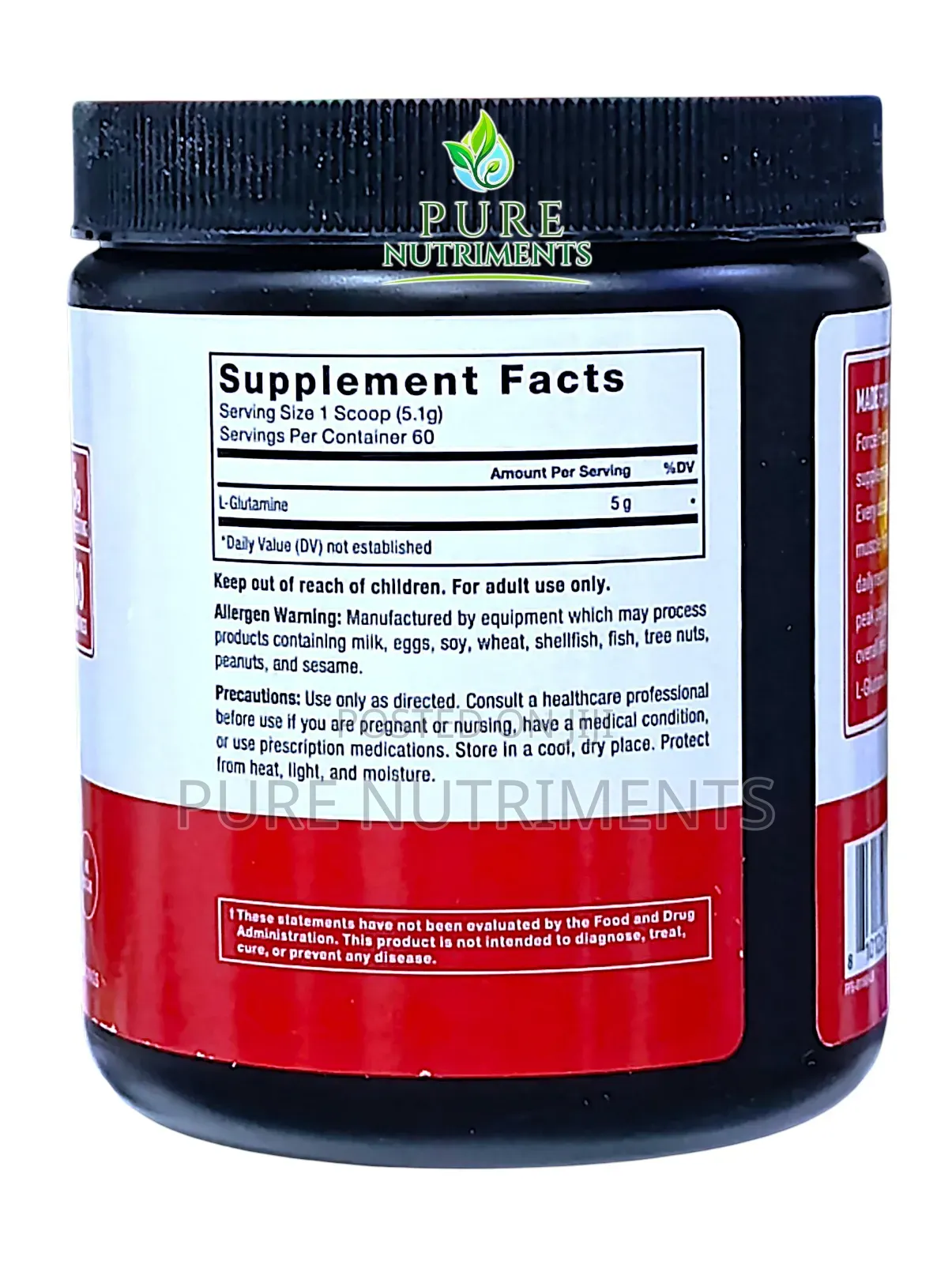 Force Factor L-Glutamine Powder 5g for Gut and Muscle Repair