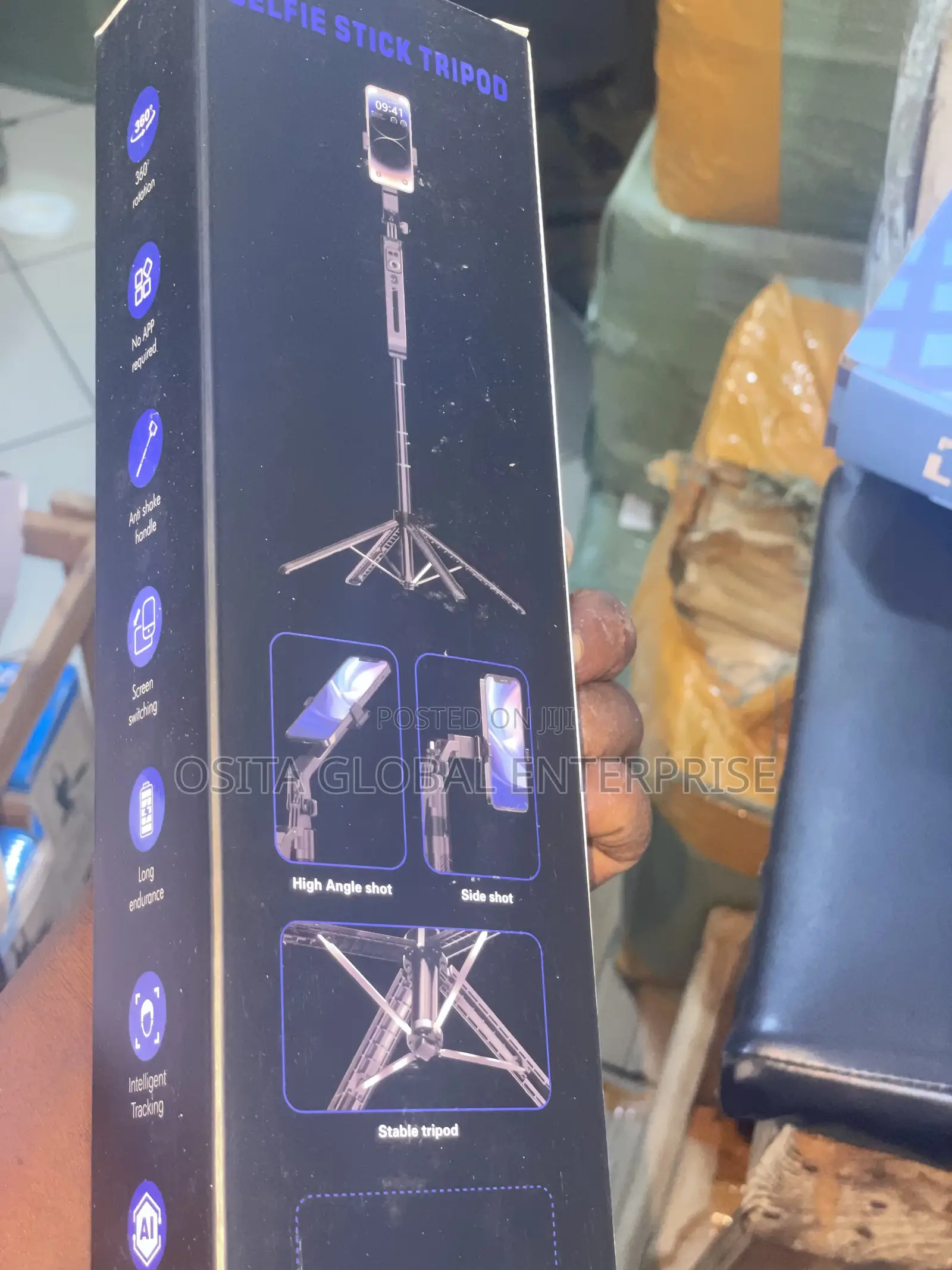 Ai Face Tracking Selfie Stick Long Tripod 1.6m