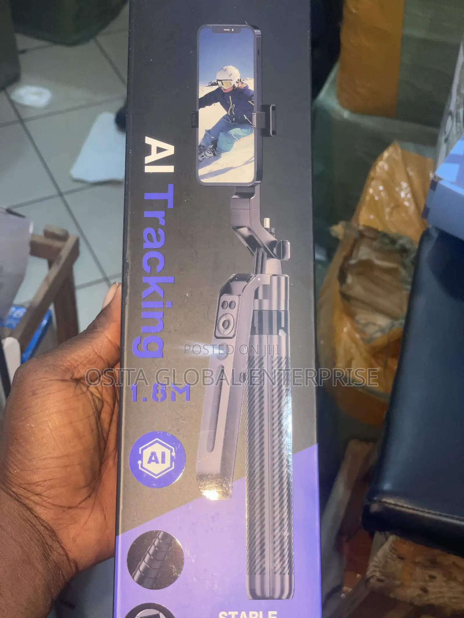 Ai Face Tracking Selfie Stick Long Tripod 1.6m