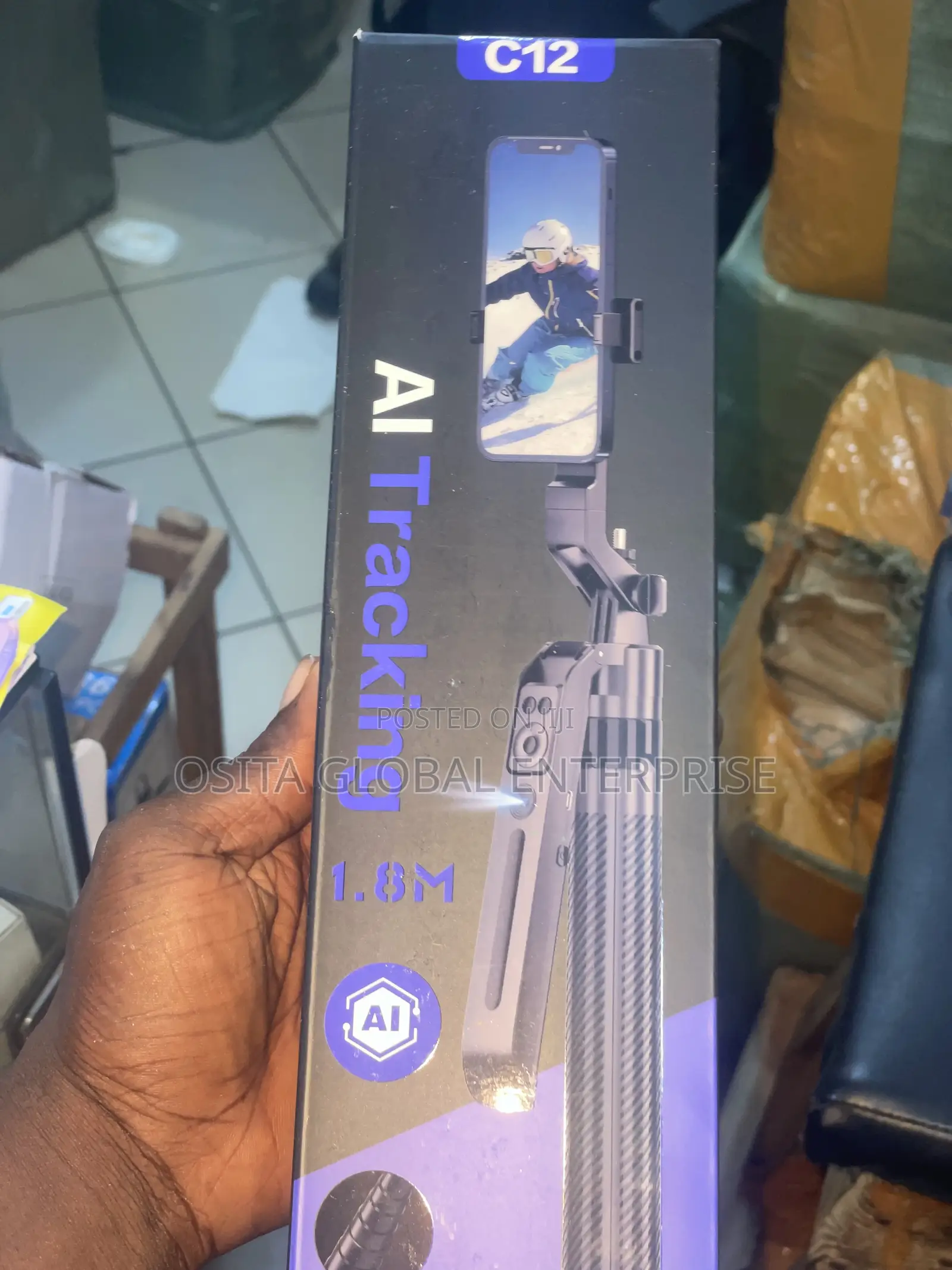 Ai Face Tracking Selfie Stick Long Tripod 1.6m