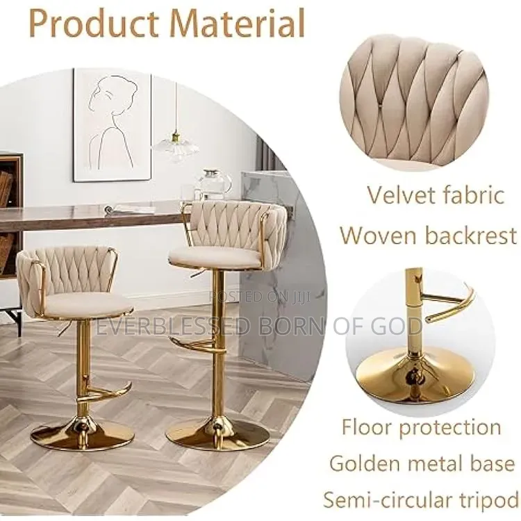 Gold Metal Base Bar Stool