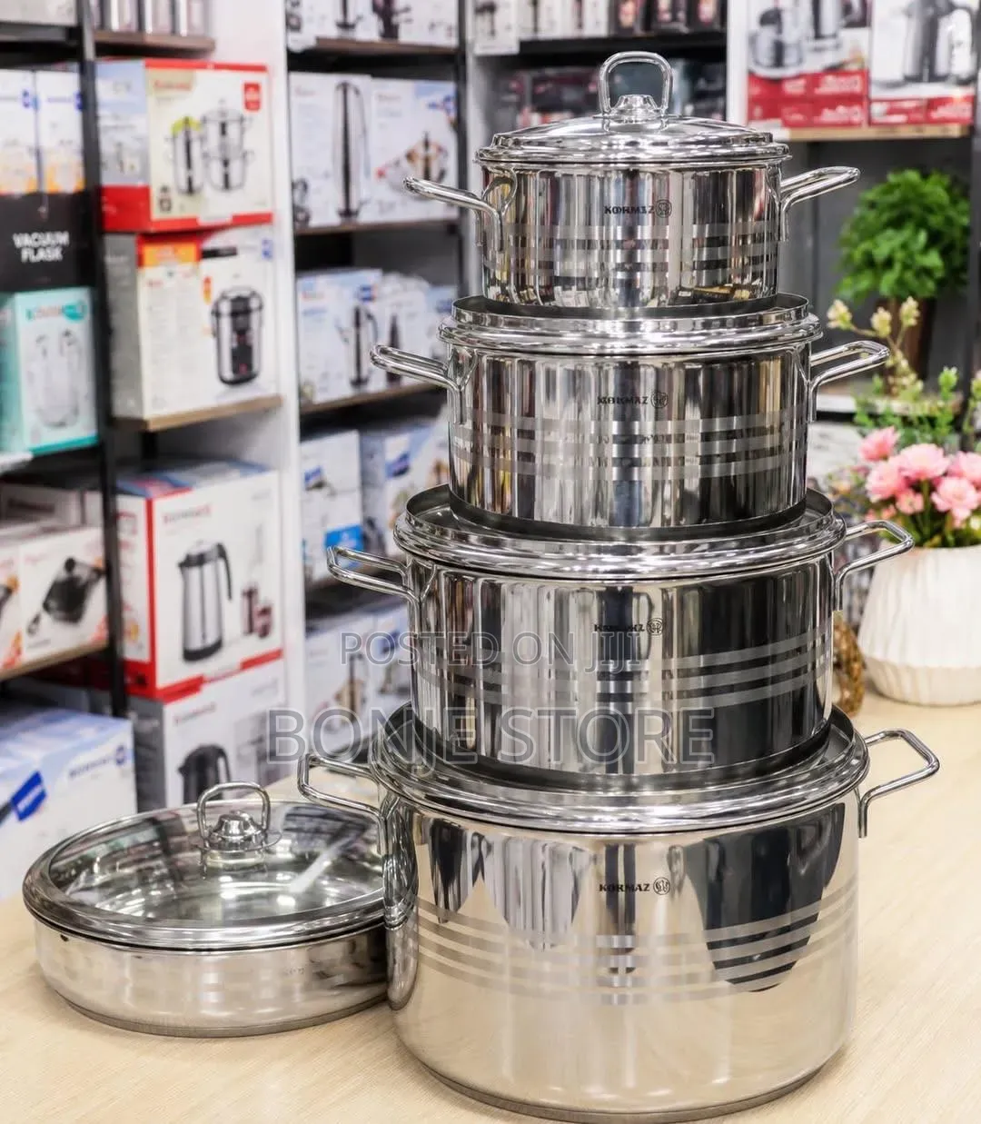 10pcs Korkmaz High Quality Astra Cookware Stainless Steel Pot Set