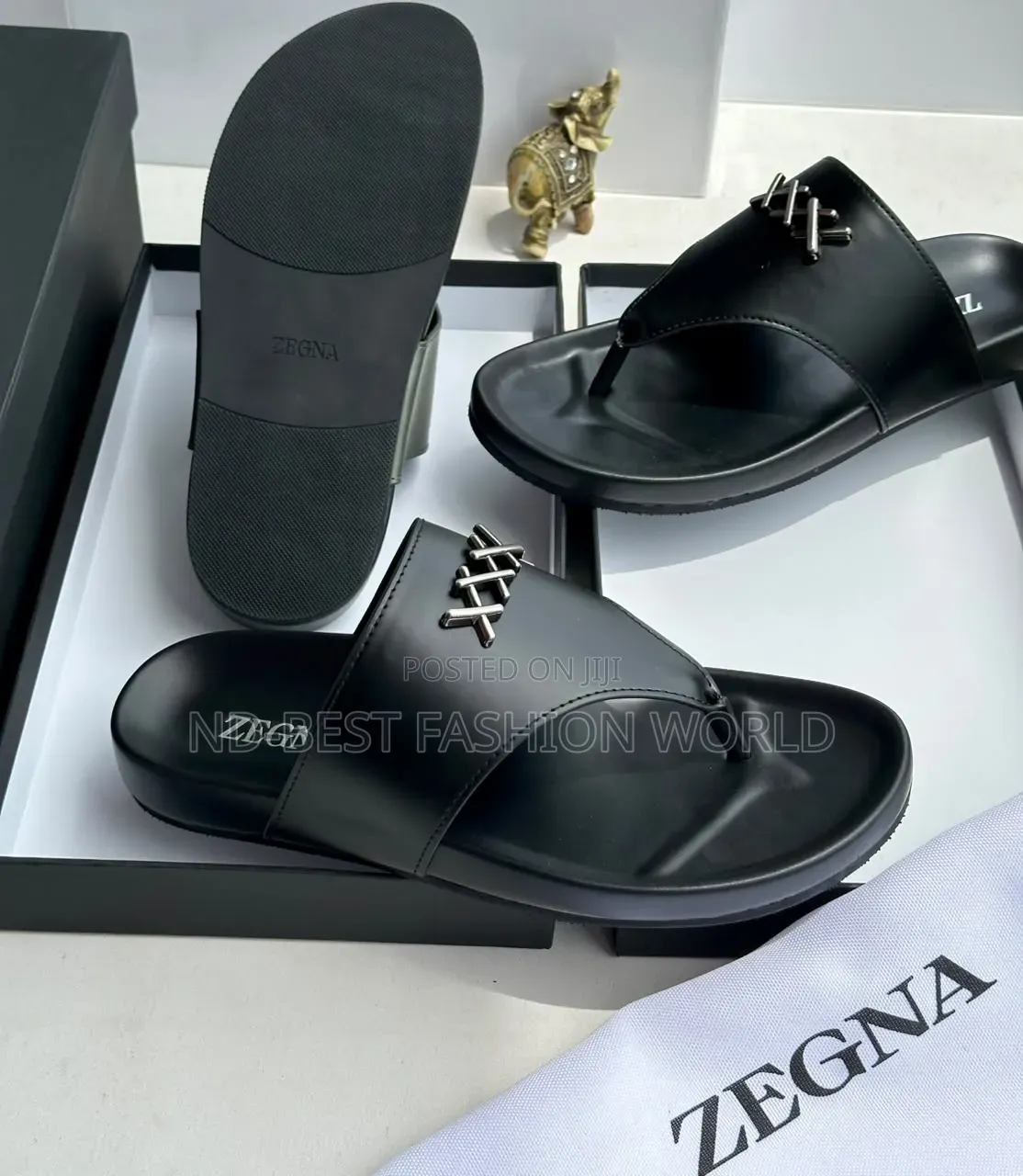 Zegna Leather Slippers