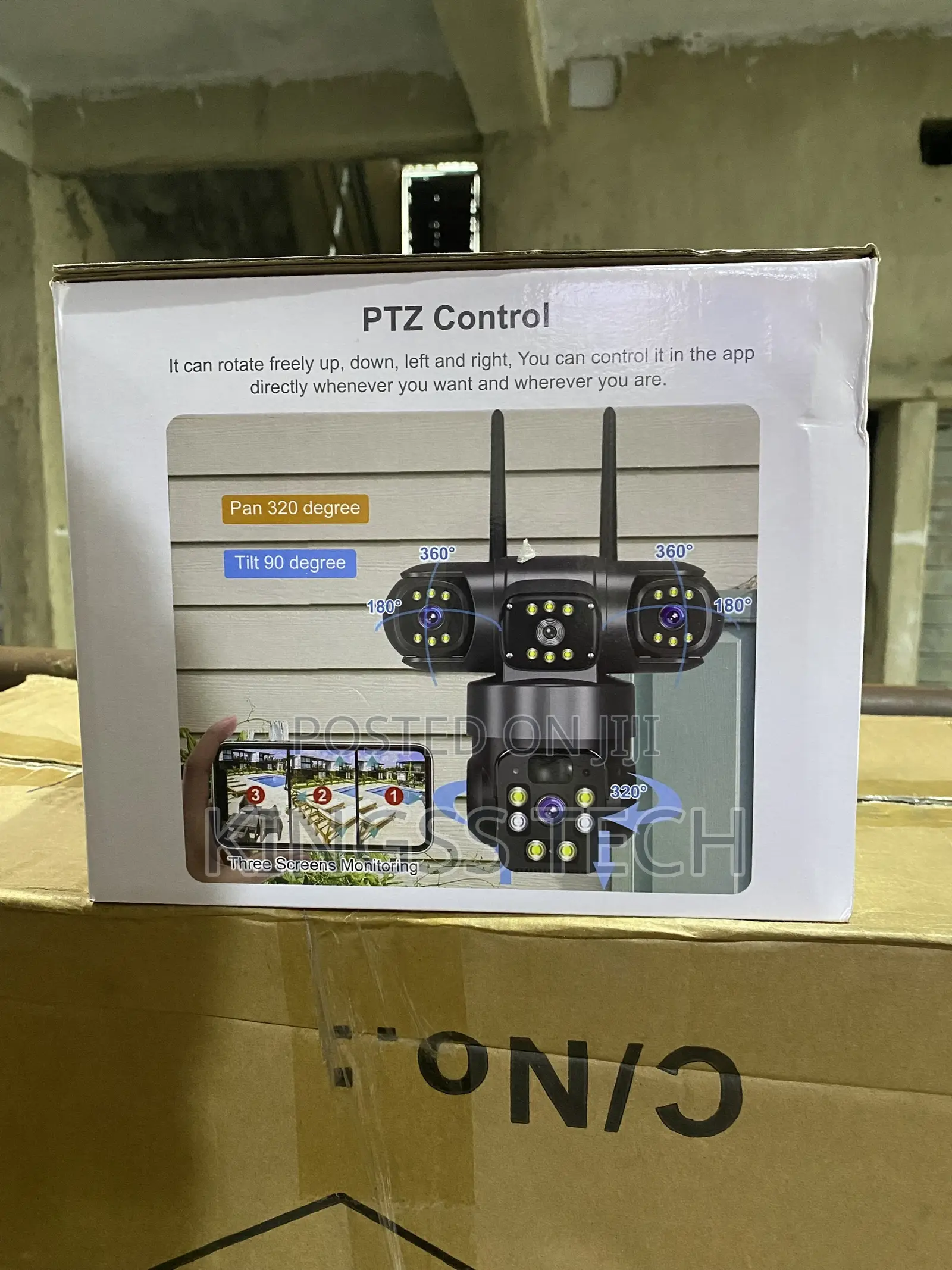 V380 T30 Triple Lens Solar Camera Wi-Fi