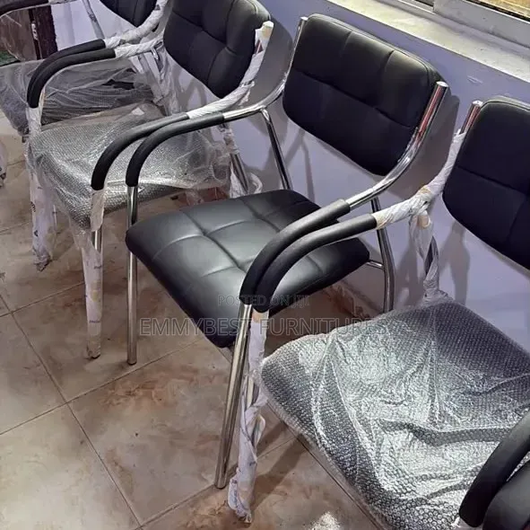 Metal Frames Quality Leather Visitor Chairs.