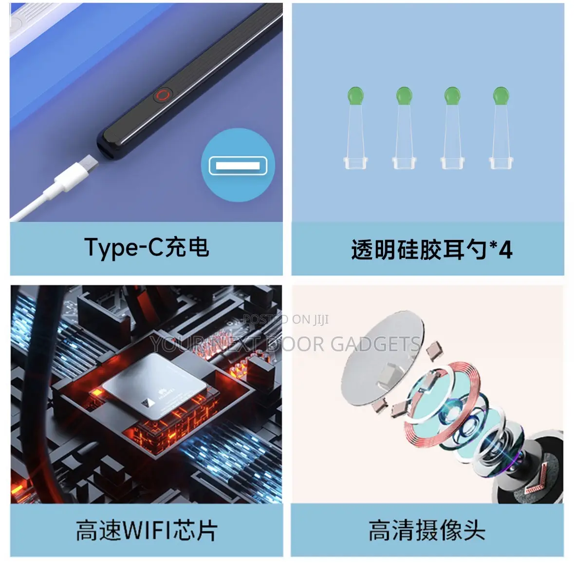 Wireless Visual Ear Cleaner With Hd Camera – Wifi Ear Wax Removal Tool