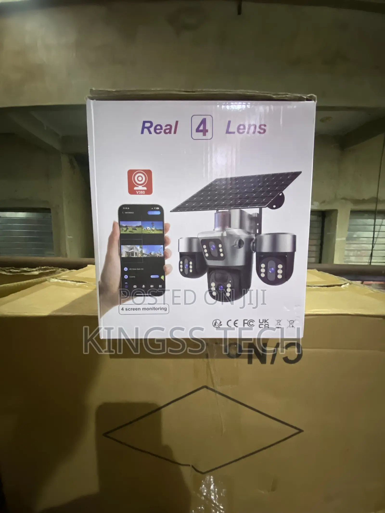 V380 T40 Four Lens PTZ Solar Camera