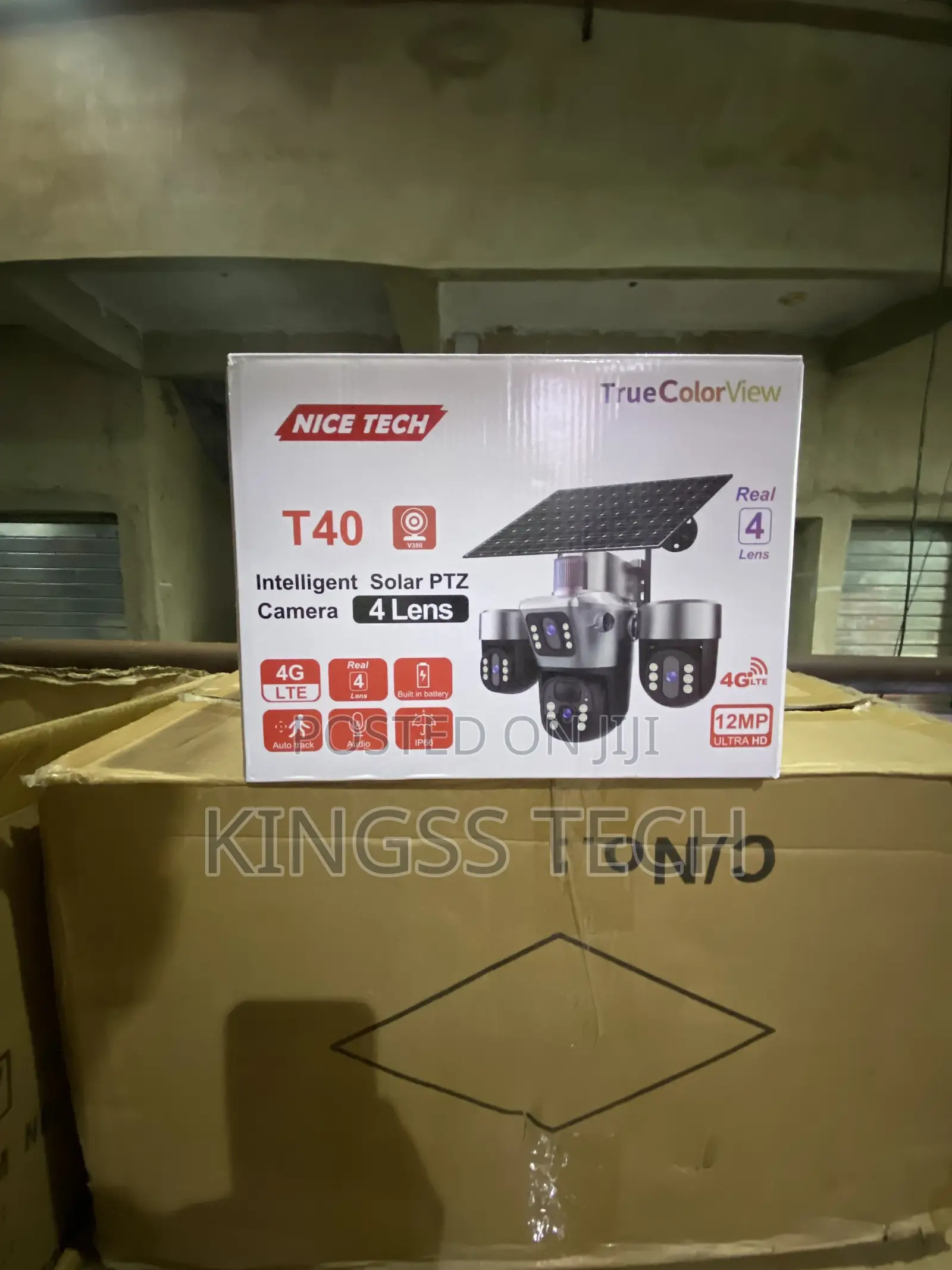 V380 T40 Four Lens PTZ Solar Camera
