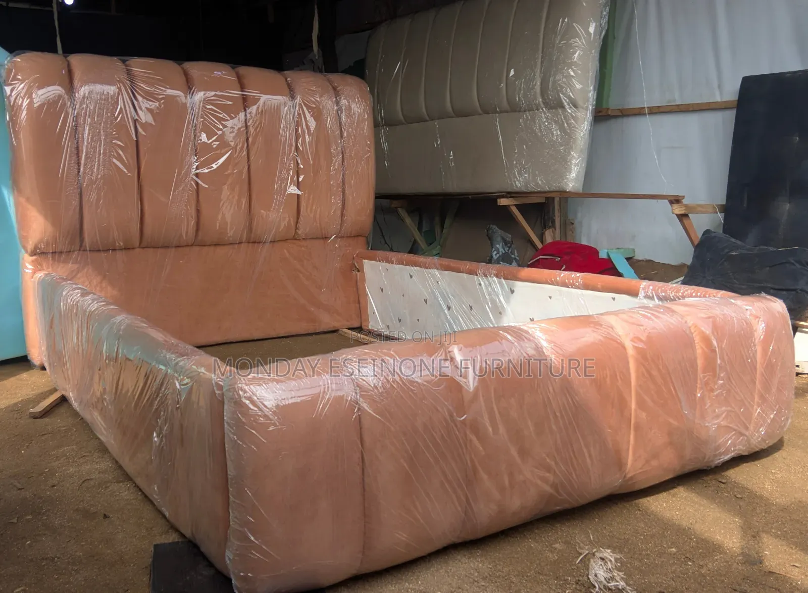 Modern Padded Bedframe of 4.5 by 6ft