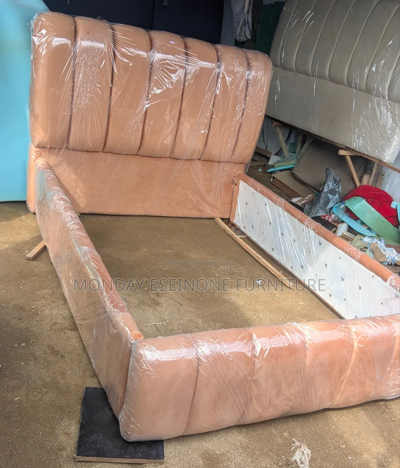 Modern Padded Bedframe of 4.5 by 6ft