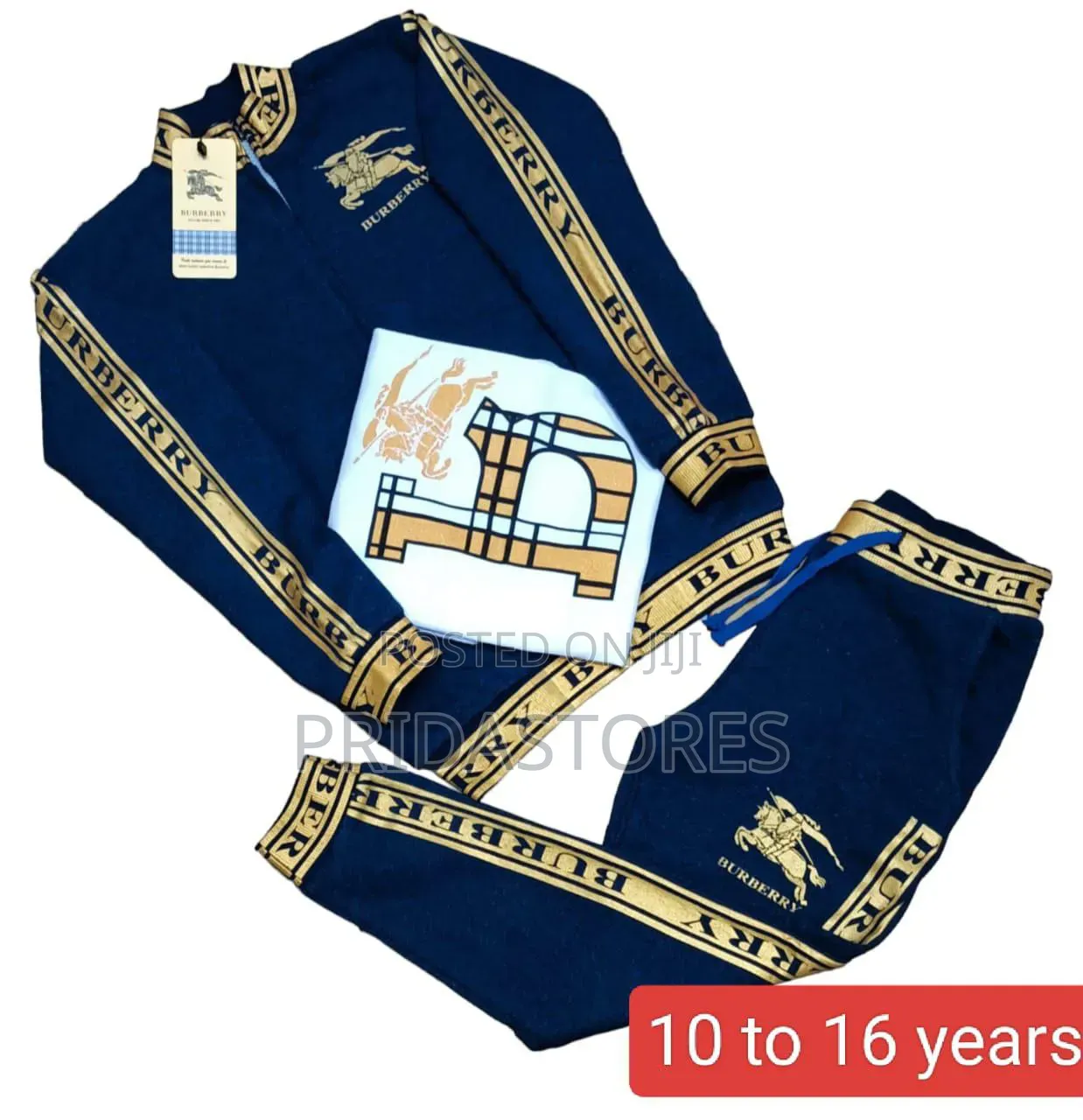 High Quality Unique Burberry 3 in 1 Set Trouser, Jacket and Top
