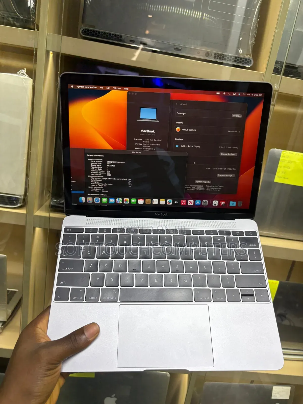Laptop Apple MacBook 2017 8GB Intel Core i5 SSD 500GB