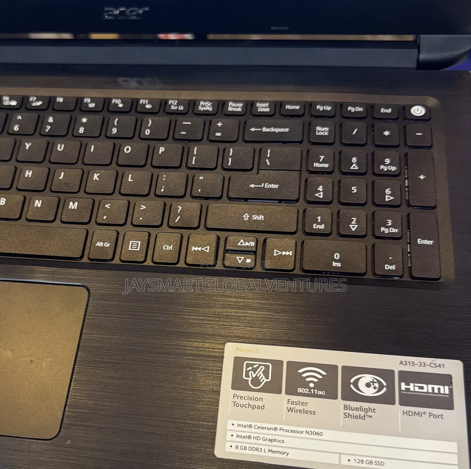 Laptop Acer Aspire A315 31 8GB Intel SSD 128GB