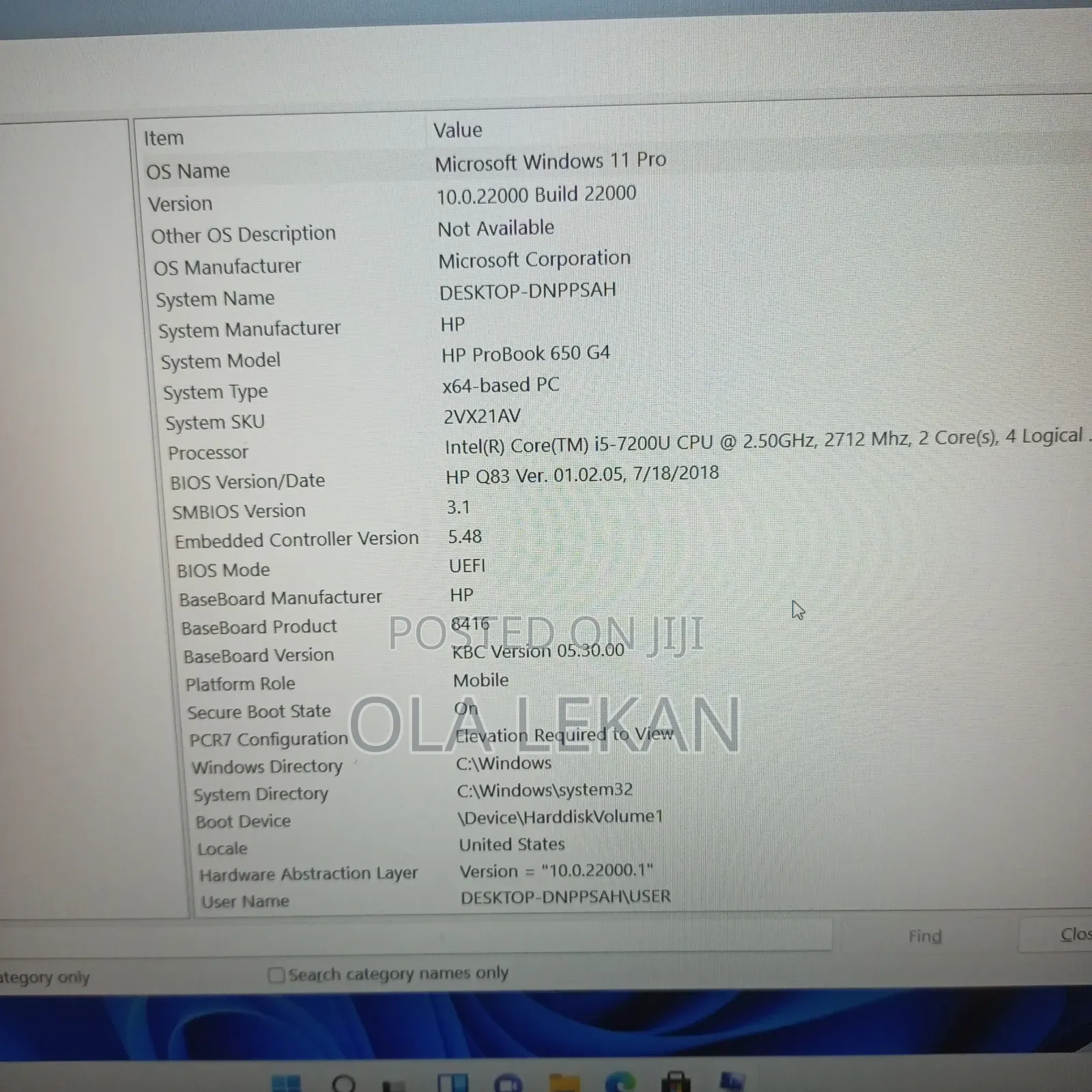 Laptop HP ProBook 650 G4 8GB Intel Core i5 SSD 256GB