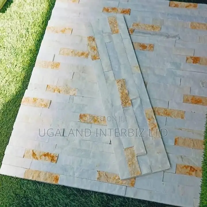 Premium White Gold Natural Stone Wall Tiles