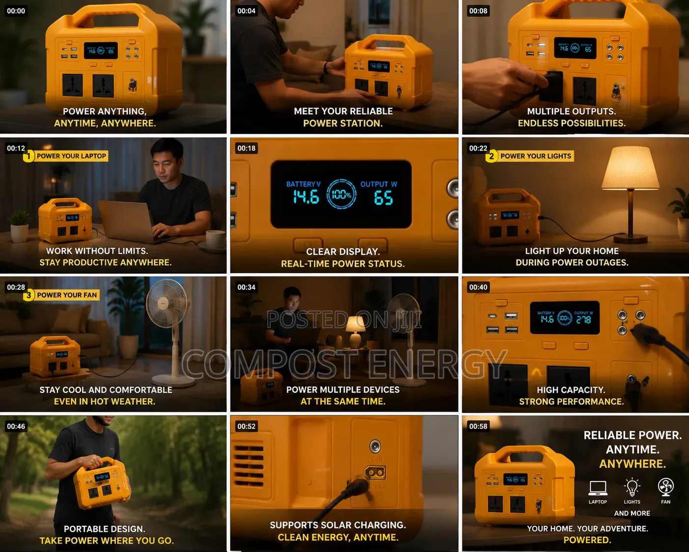 Fibon Power Tank, 500w Solar Generator