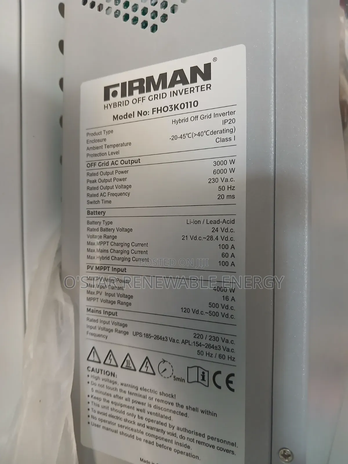 4kva Fireman Hybrid Inverter