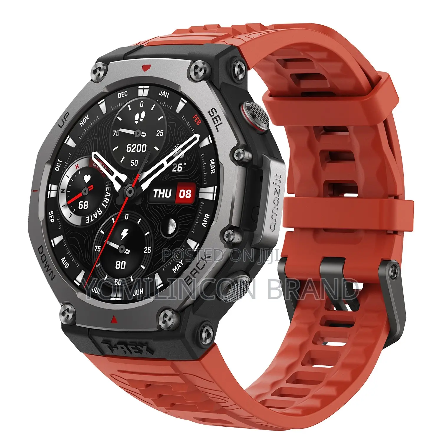 *Amazfit T-Rex 3 Rugged GPS Watch - Onyx + Orange