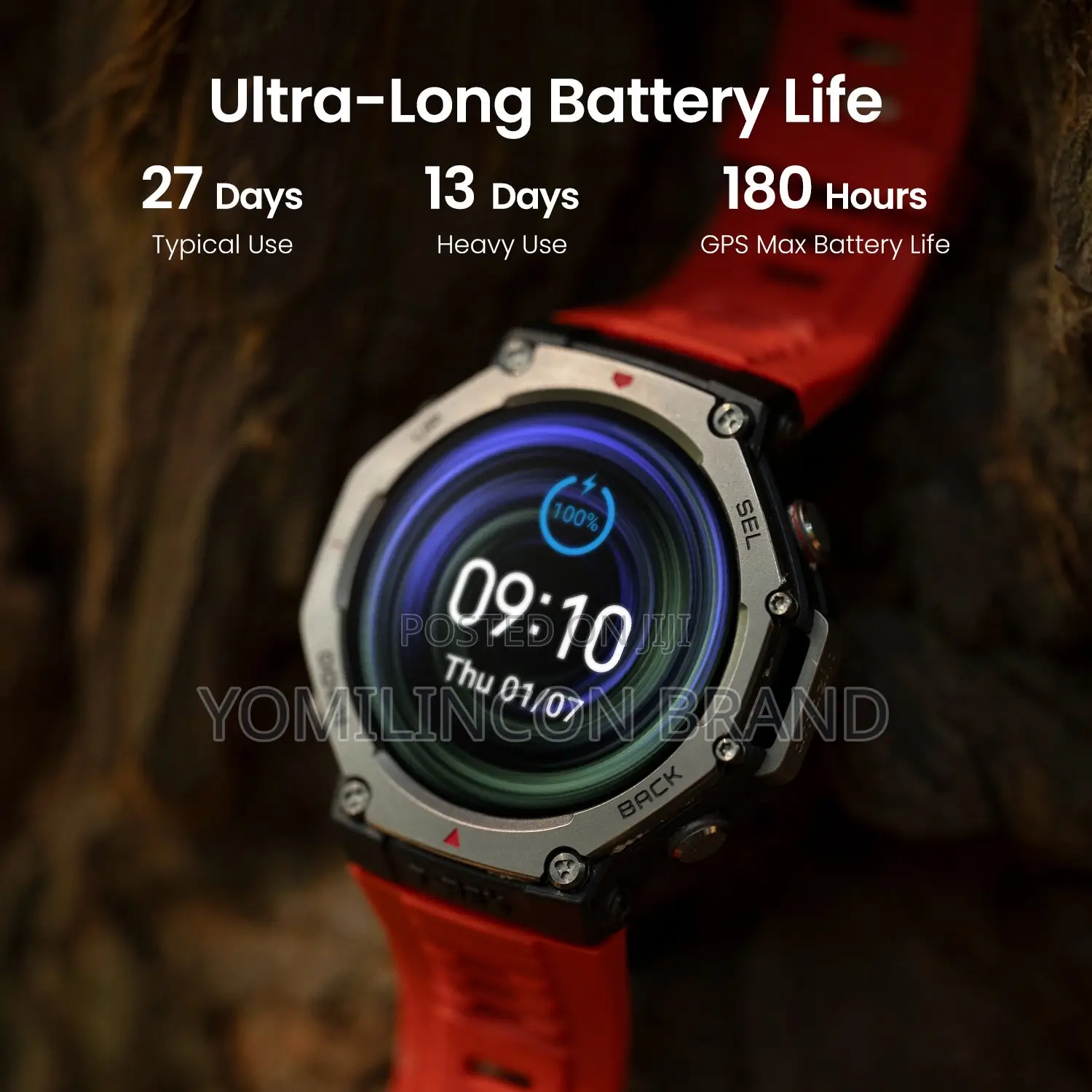 *Amazfit T-Rex 3 Rugged GPS Watch - Onyx + Orange