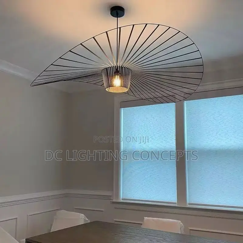 Nordic Creative Iron Stripes Design Led Retro Hanging Pendant Light.