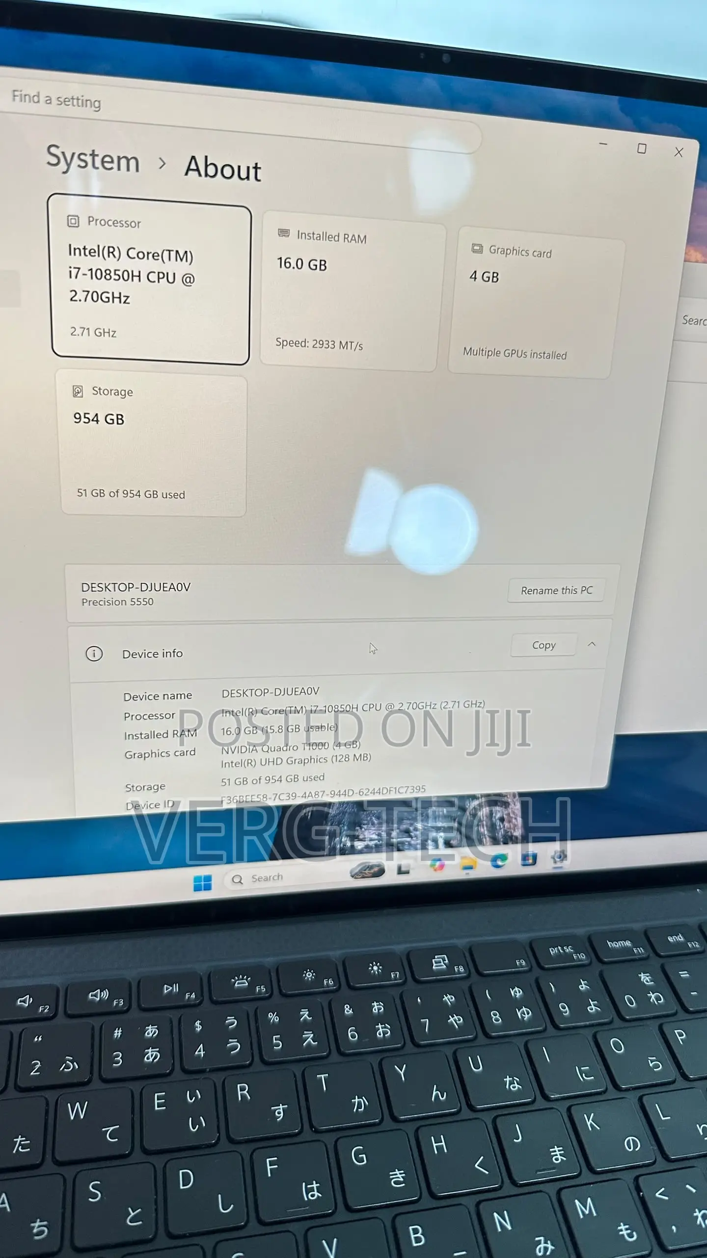 Laptop Dell Precision 5550 16GB Intel Core i7 SSD 512GB