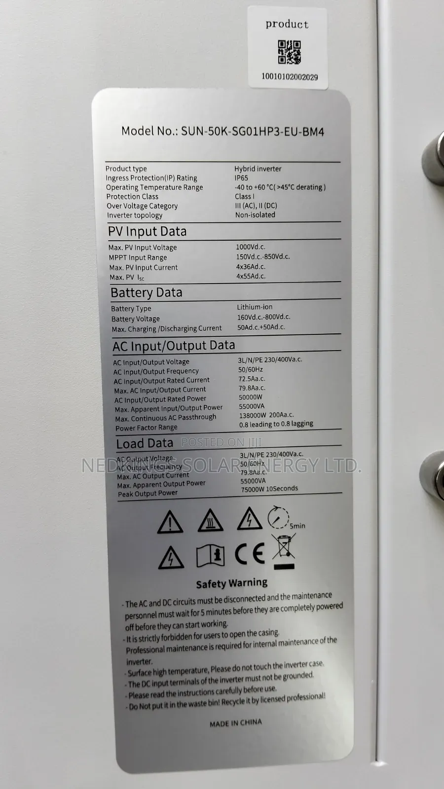 50kva 48v Deye Hybrid Inverter