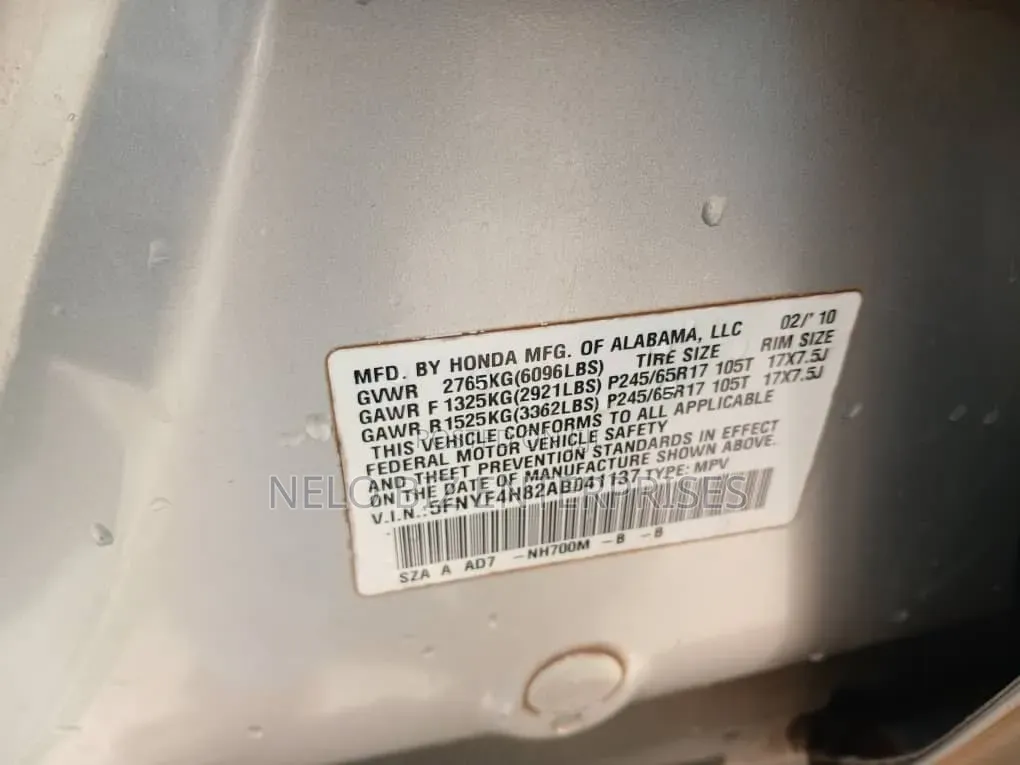 Honda Pilot 2010 Silver