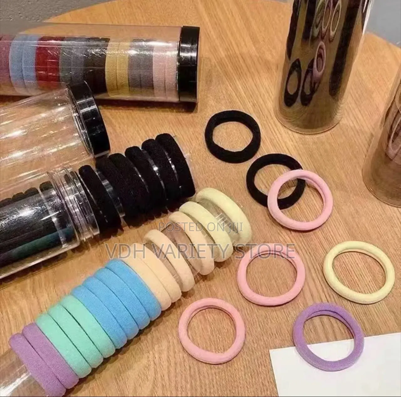 20pc Seamless High Elasticity Women Hair Canned Rubber Band