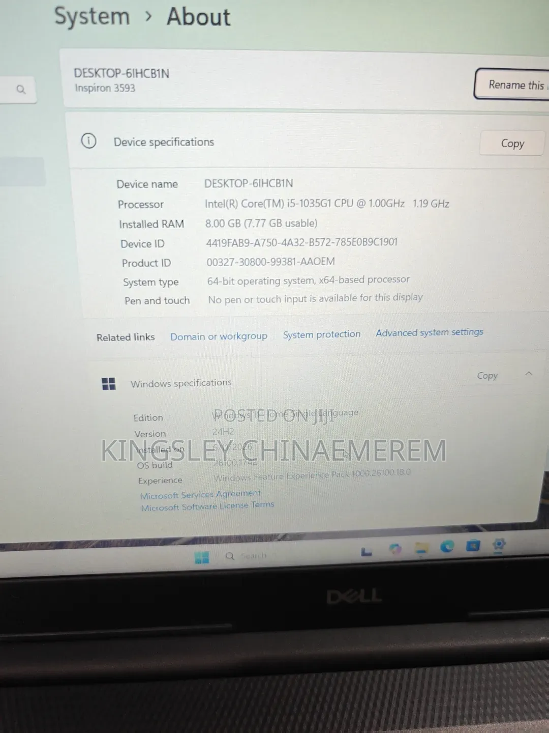 Laptop Dell Inspiron 15 8GB Intel Core i5 HDD+SSD 1T