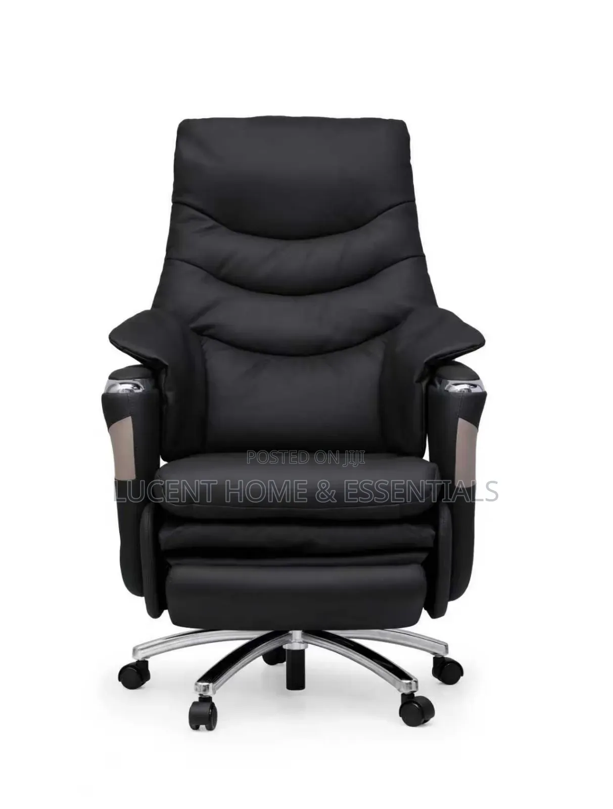 Luxury Black Leather Executive Office Chair Brand New