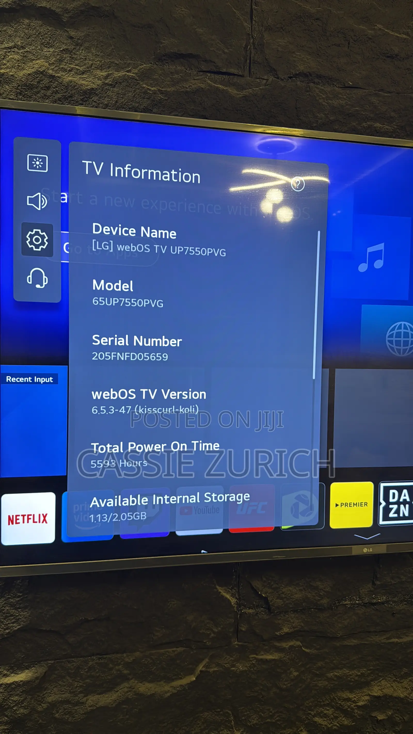 Lg 65inches Smart Flat Screen Barely Used