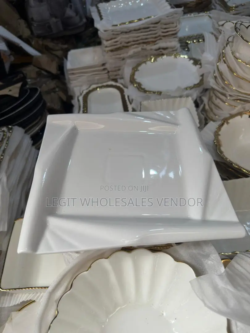 12 Pieces Ceramic Flat Plate